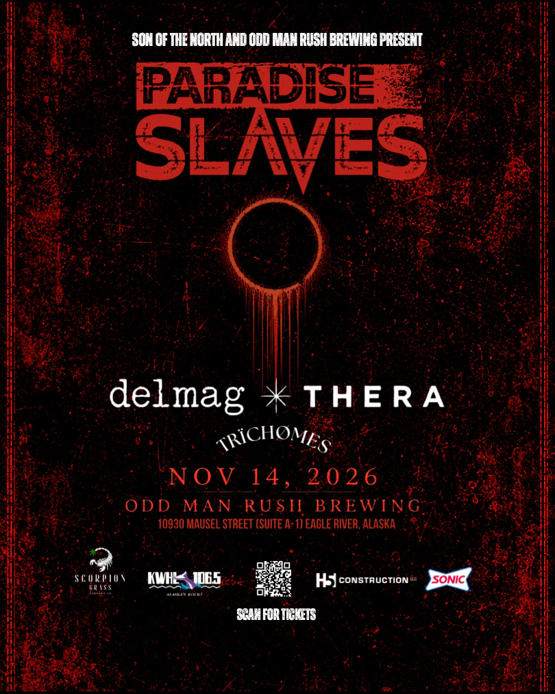 Paradise Slaves • THERA • Delmag • Trïchømes event artwork
