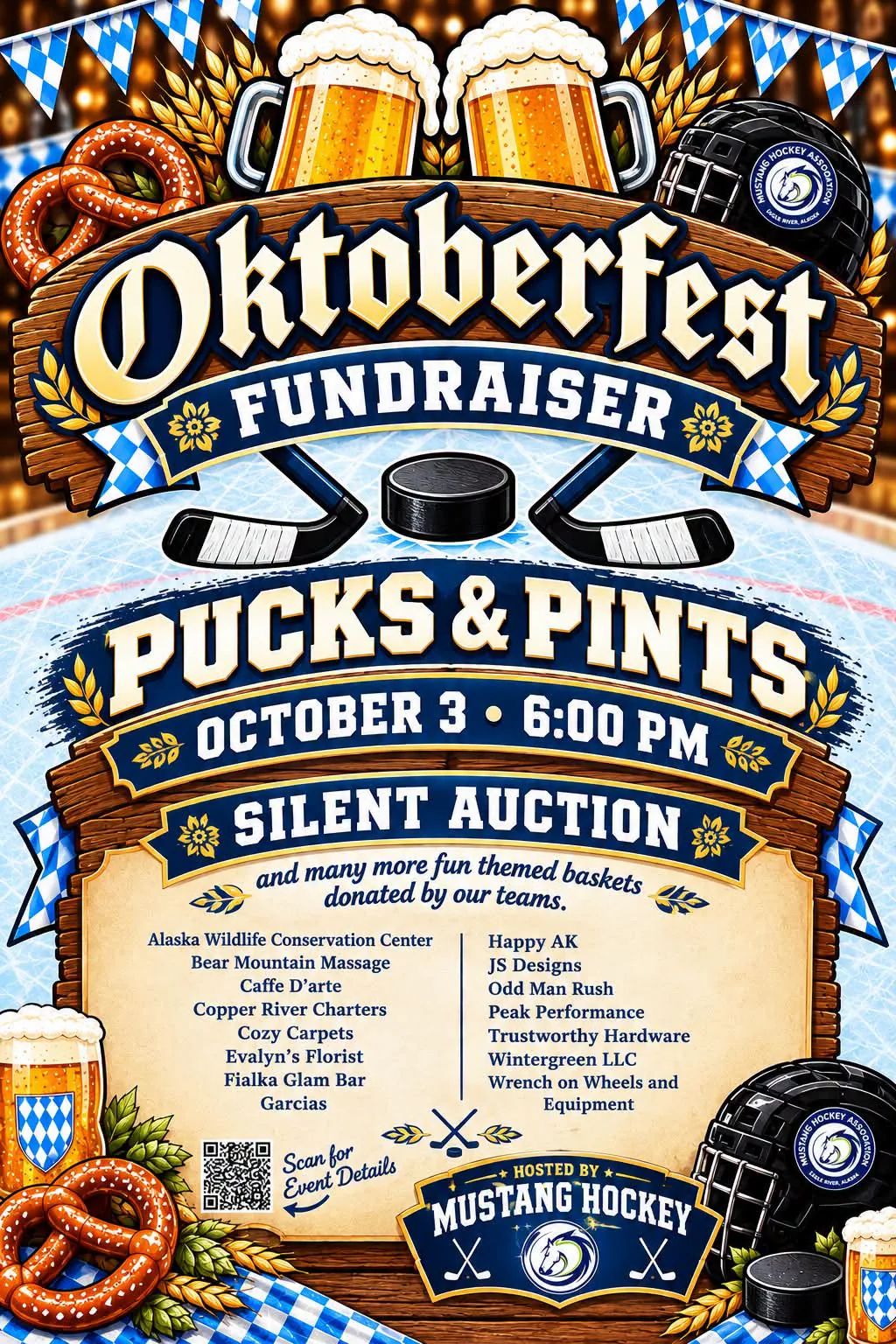Pucks & Pints event artwork